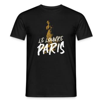 Venus de Milo sculpture from the Louvre Paris - Men's T-Shirt - black - Front - AI Model Male 178 light (178cm)