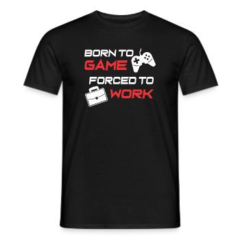 Gamer Work Ethic Graphic Tee - Men's T-Shirt - black - Front - AI Model Male 178 light (178cm)