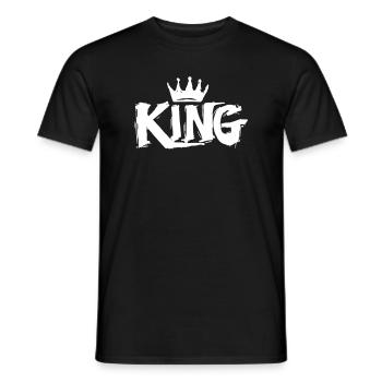 Lettrage King Graffiti - T-shirt homme - noir - Devant - AI Model Male 178 light (178cm)