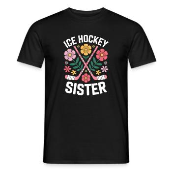 Eishockey Spruch Schwester Eishockey Geschenk - Männer T-Shirt - Schwarz - Vorne - AI Model Male 178 light (178cm)