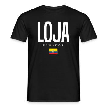 Loja Équateur Équatoriens - T-shirt homme - noir - Devant - AI Model Male 178 light (178cm)