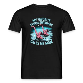 Synchronschwimmen Kunstschwimmen Wassersport - Männer T-Shirt - Schwarz - Vorne - AI Model Male 178 light (178cm)