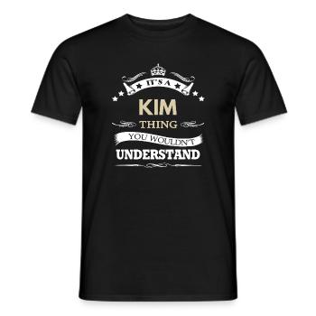 Kim Name - Its a kim Thing You Wouldn't - Men's T-Shirt - black - Front - AI Model Male 178 light (178cm)