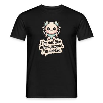 I'm Not Like Other People I'm Worse Frech Gothic - Men's T-Shirt - black - Front - AI Model Male 178 light (178cm)