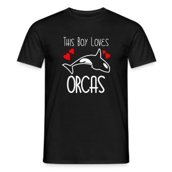 Ce garçon aime les orques - T-shirt homme - noir - Devant - AI Model Male 178 light (178cm)