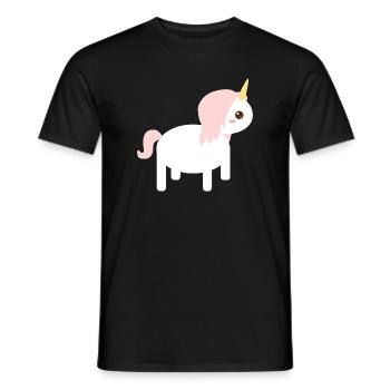 Skurriles Einhorn Cartoon Design - Männer T-Shirt - Schwarz - Vorne - AI Model Male 178 light (178cm)