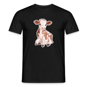 Vache - T-shirt homme - noir - Devant - AI Model Male 178 light (178cm)
