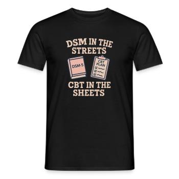Un futur psychologue me diagnostique - T-shirt homme - noir - Devant - AI Model Male 178 light (178cm)