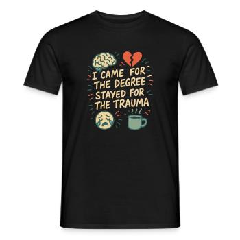 Un futur psychologue me diagnostique - T-shirt homme - noir - Devant - AI Model Male 178 light (178cm)