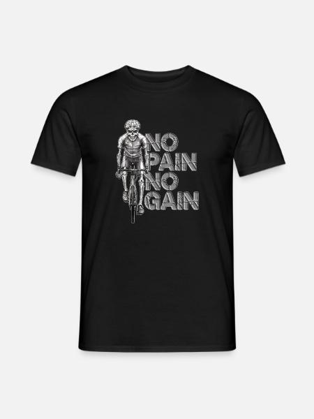 NO PAIN NO GAIN - Mit dem Rennrad zum Sport Erfolg - T-shirt herr - svart