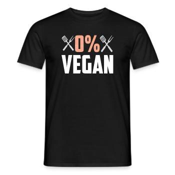 0 Prozent vegan - Männer T-Shirt - Schwarz - Vorne - AI Model Male 178 light (178cm)