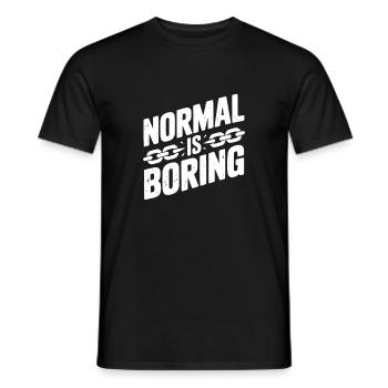 Normal is Boring - Men's T-Shirt - black - Front - AI Model Male 178 light (178cm)