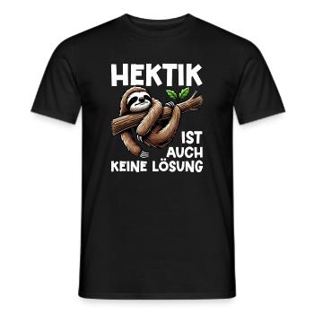 Agitado tampoco es una solución Pereza - Camiseta hombre - negro - delante - AI Model Male 178 light (178cm)