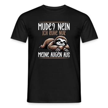 Fatigué Non, je repose juste mes yeux - T-shirt homme - noir - Devant - AI Model Male 178 light (178cm)