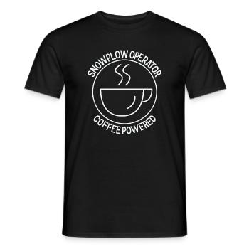 Snowplow Operator Coffee Powered Snow Plow Driver - Men's T-Shirt - black - Front - AI Model Male 178 light (178cm)