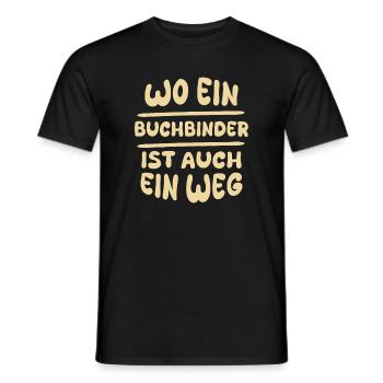 Gift for Bookbinder - Men's T-Shirt - black - Front - AI Model Male 178 light (178cm)