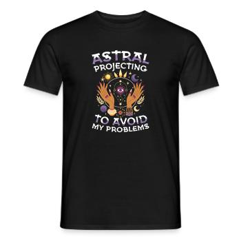 Astral Projecting To Avoid My Problems Esotericism - Men's T-Shirt - black - Front - AI Model Male 178 light (178cm)