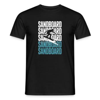 Retro Sandboarder Summer Sandboarding - Men's T-Shirt - black - Front - AI Model Male 178 light (178cm)