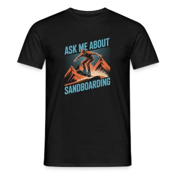 Ask Me About My Summer Sandboarding - Men's T-Shirt - black - Front - AI Model Male 178 light (178cm)