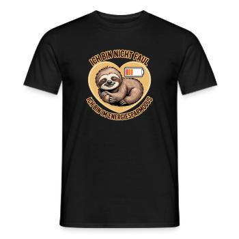 I'm Not Lazy – Power Saving Mode - Men's T-Shirt - black - Front - AI Model Male 178 light (178cm)