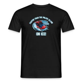 Plus vite que la police ne le permet - T-shirt homme - noir - Devant - AI Model Male 178 light (178cm)