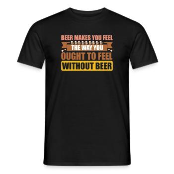 Beer Feelings - Männer T-Shirt - Schwarz - Vorne - AI Model Male 178 light (178cm)