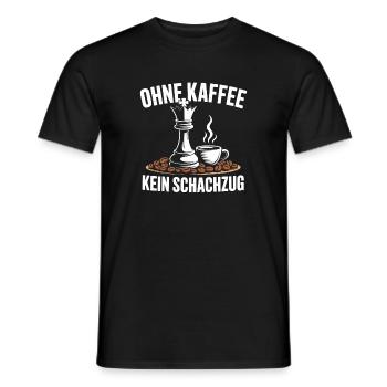 Coffee And Chess Chess Player Coffee Board Game - Men's T-Shirt - black - Front - AI Model Male 178 light (178cm)