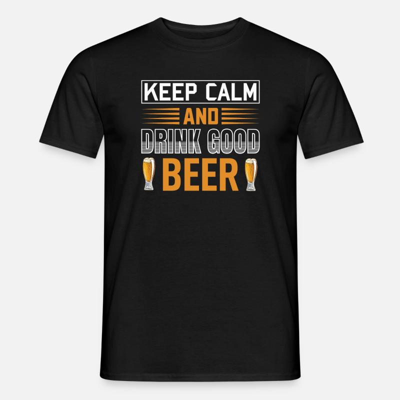 Keep calm drink beer - Men's T-Shirt - black