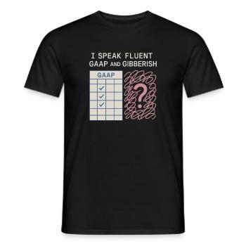 Accounting student cpa in training excel jokes - Men's T-Shirt - black - Front - AI Model Male 178 light (178cm)