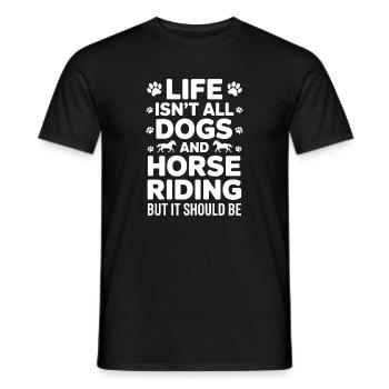 Reiten Spruch Hunde Reiter Pferde Reiten Geschenk - Männer T-Shirt - Schwarz - Vorne - AI Model Male 178 light (178cm)