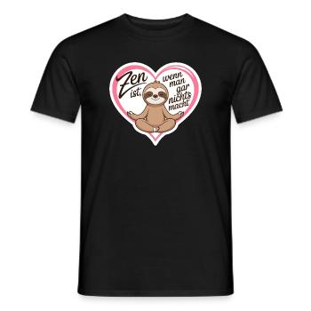 Zen Ist, Wenn Man Gar Nichts Macht - Männer T-Shirt - Schwarz - Vorne - AI Model Male 178 light (178cm)