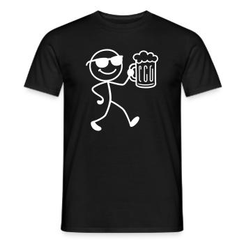 Booze Party Bière Bâton Figurine - T-shirt homme - noir - Devant - AI Model Male 178 light (178cm)