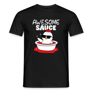 Henne in der Badewanne Cool Style - Männer T-Shirt - Schwarz - Vorne - AI Model Male 178 light (178cm)