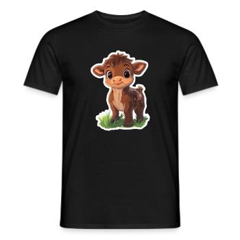 Vache - T-shirt homme - noir - Devant - AI Model Male 178 light (178cm)