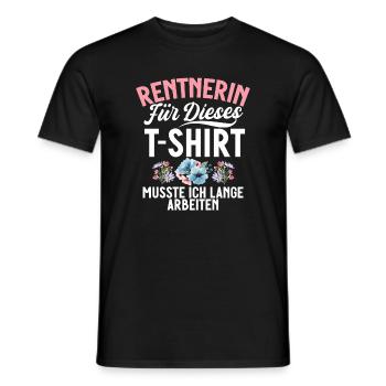 Rentnerin Für Dieses T-Shirt Musste Ich Arbeiten - Männer T-Shirt - Schwarz - Vorne - AI Model Male 178 light (178cm)