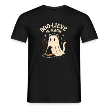 Katzengeist Zauberhaftes Halloween Design - T-shirt homme - noir - Devant - AI Model Male 178 light (178cm)