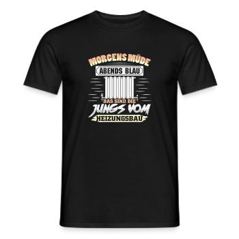 Heating Engineer Heating Construction Plumber Plumber - Men's T-Shirt - black - Front - AI Model Male 178 light (178cm)