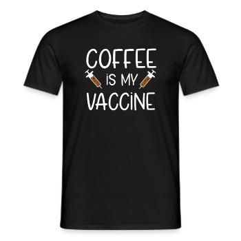 Kaffee Impfung - Männer T-Shirt - Schwarz - Vorne - AI Model Male 178 light (178cm)