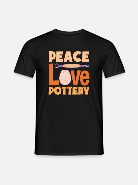 Peace Love Pottery Crafts - Men's T-Shirt - black