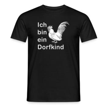 I'm a village kid - Men's T-Shirt - black - Front - AI Model Male 178 light (178cm)