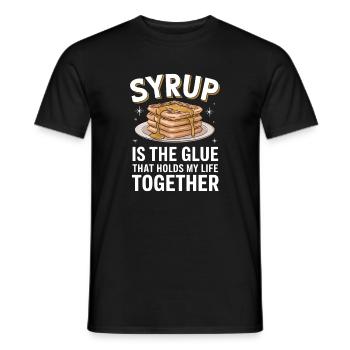 Waffles and Syrup Pancakes Waffles Gift - Men's T-Shirt - black - Front - AI Model Male 178 light (178cm)
