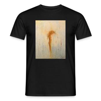 Abstract Feminine Portrait - Men's T-Shirt - black - Front - AI Model Male 178 light (178cm)