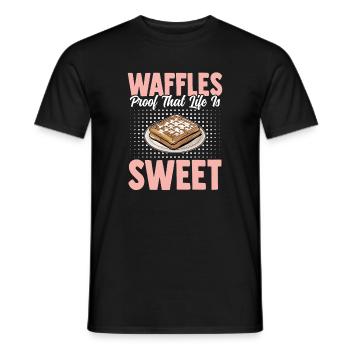 Waffel Kostüm Süßes Gebäck Süßigkeiten - Männer T-Shirt - Schwarz - Vorne - AI Model Male 178 light (178cm)