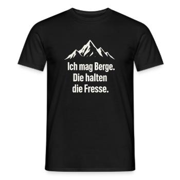 J’aime le dicton montagne pour les randonneurs - T-shirt homme - noir - Devant - AI Model Male 178 light (178cm)