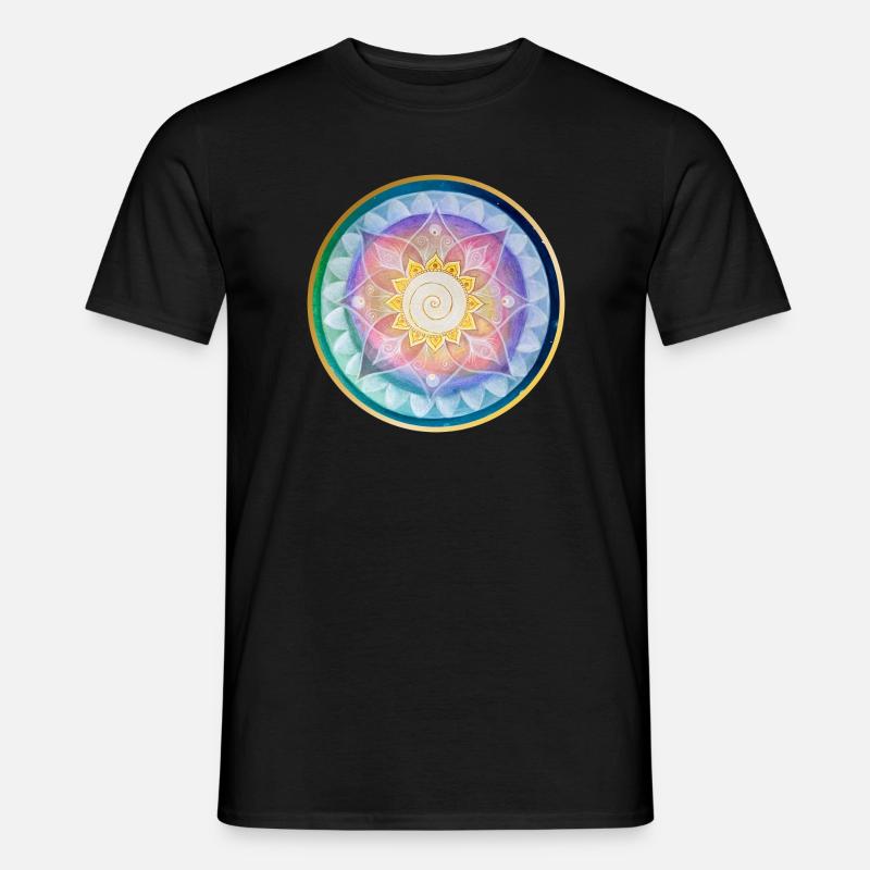 Harmonisches Mandala Meditations design - Männer T-Shirt - Schwarz