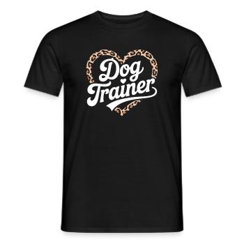 Dresseur de chiens Heart Design - T-shirt homme - noir - Devant - AI Model Male 178 light (178cm)