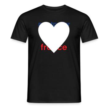 Herz mit Friedenssymbol in Pastellfarben - Männer T-Shirt - Schwarz - Vorne - AI Model Male 178 light (178cm)