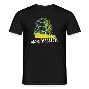 Montpellier Dynamische Farben in der Architektur - Männer T-Shirt - Schwarz - Vorne - AI Model Male 178 light (178cm)