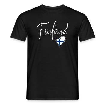 I love Finland, made in Finland - Men's T-Shirt - black - Front - AI Model Male 178 light (178cm)