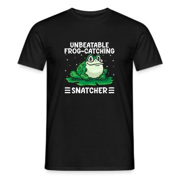 Frog Catcher Unbeatable Frog-Catching Snatcher - Männer T-Shirt - Schwarz - Vorne - AI Model Male 178 light (178cm)